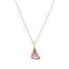 Tomfoolery Mini Irregular Triangle Pink Tourmaline Pendant Clearance
