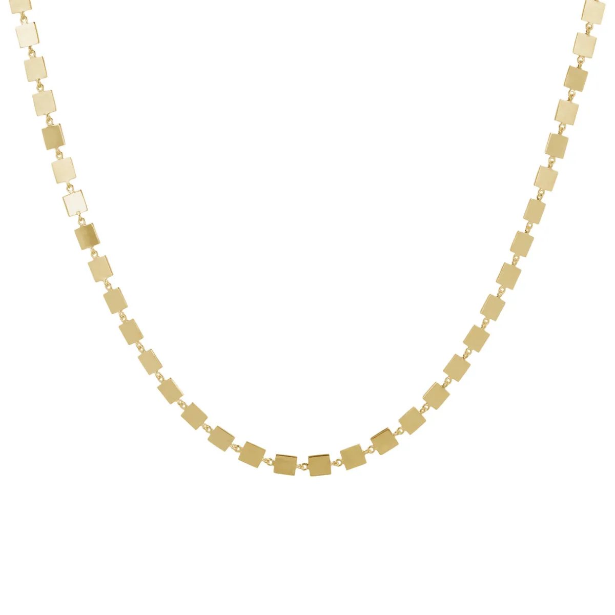Tomfoolery Mini Linear Square Link Necklace Clearance