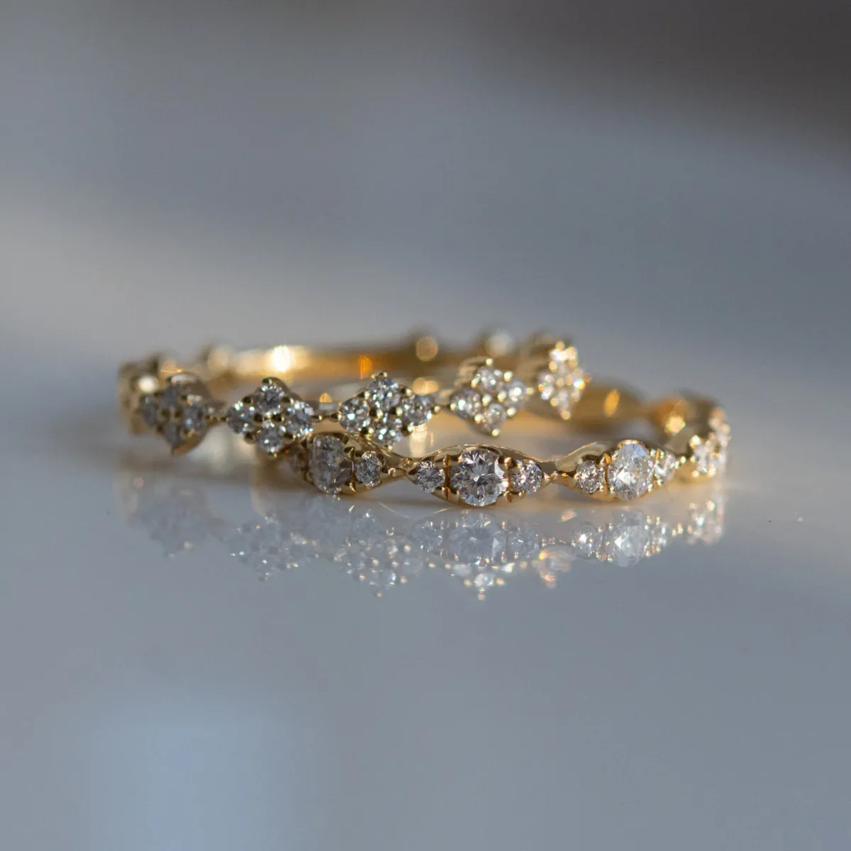 Tomfoolery Mini Marquise Diamond Half Eternity Ring New