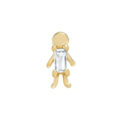 Tomfoolery Mini Moi Baguette Gemstone Stud Fashion