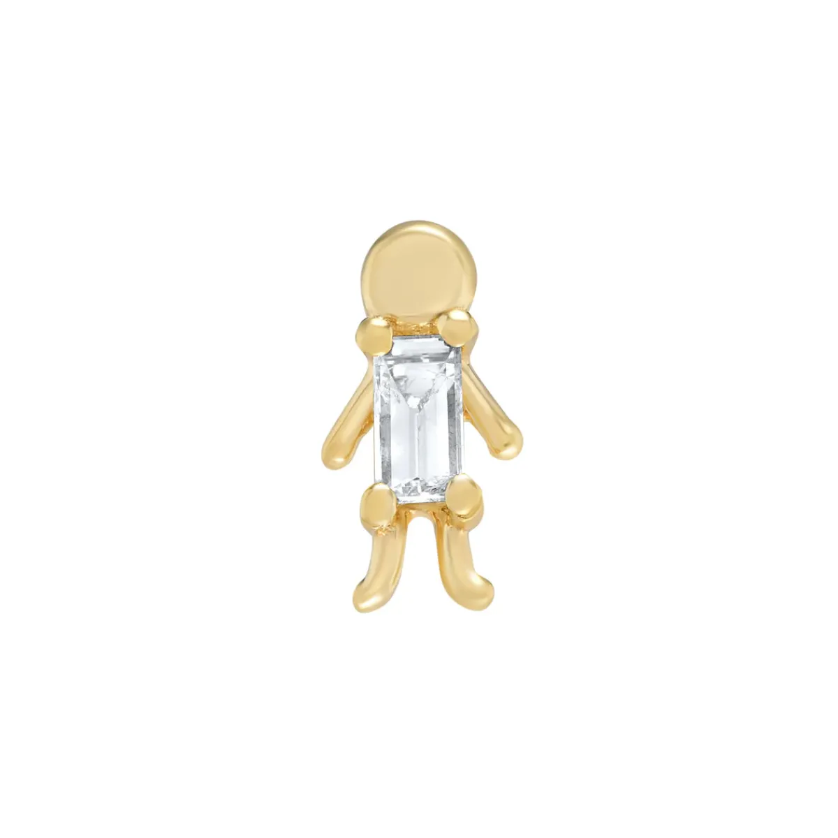 Tomfoolery Mini Moi Baguette Gemstone Stud Fashion
