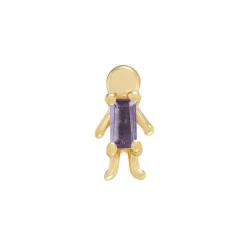 Tomfoolery Mini Moi Baguette Gemstone Stud Fashion