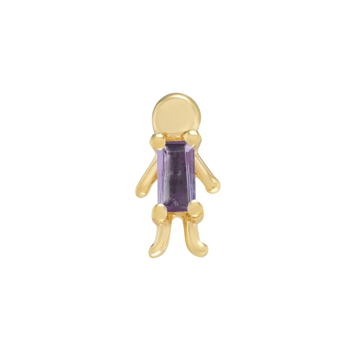 Tomfoolery Mini Moi Baguette Gemstone Stud Fashion