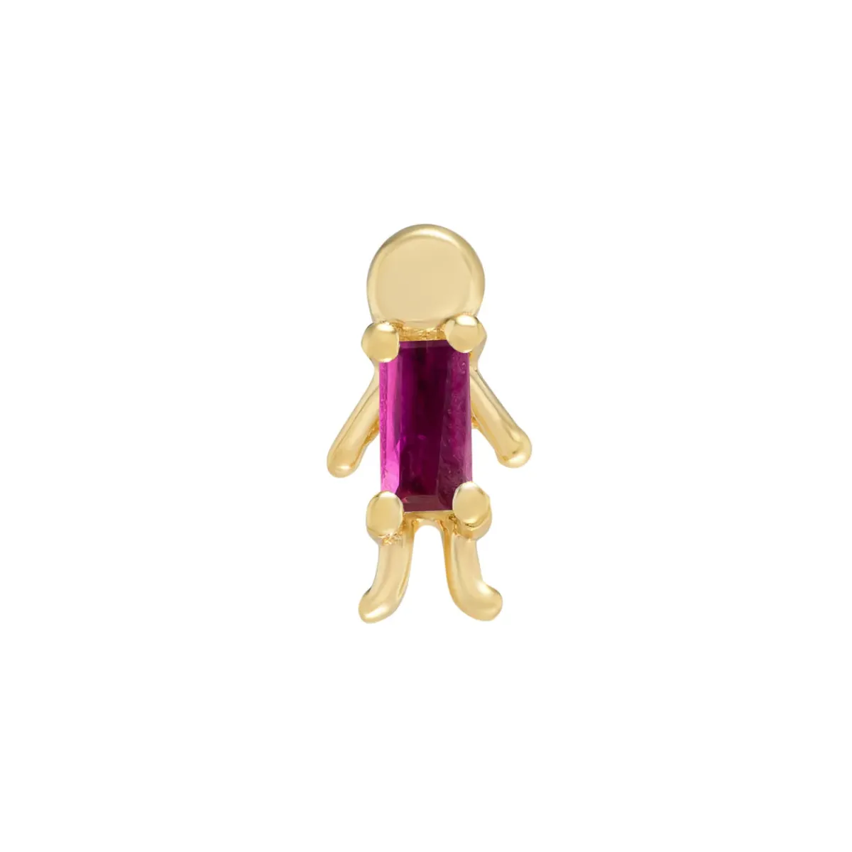 Tomfoolery Mini Moi Baguette Gemstone Stud Fashion