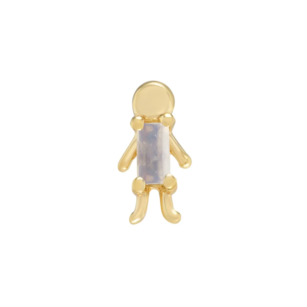 Tomfoolery Mini Moi Baguette Gemstone Stud Fashion