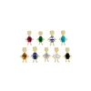 Tomfoolery Mini Moi Pear Gemstone Stud Fashion