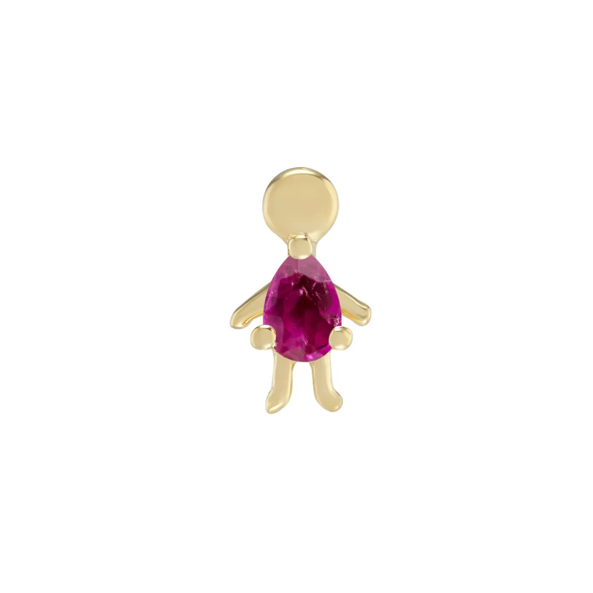 Tomfoolery Mini Moi Pear Gemstone Stud Fashion