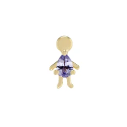 Tomfoolery Mini Moi Pear Gemstone Stud Fashion