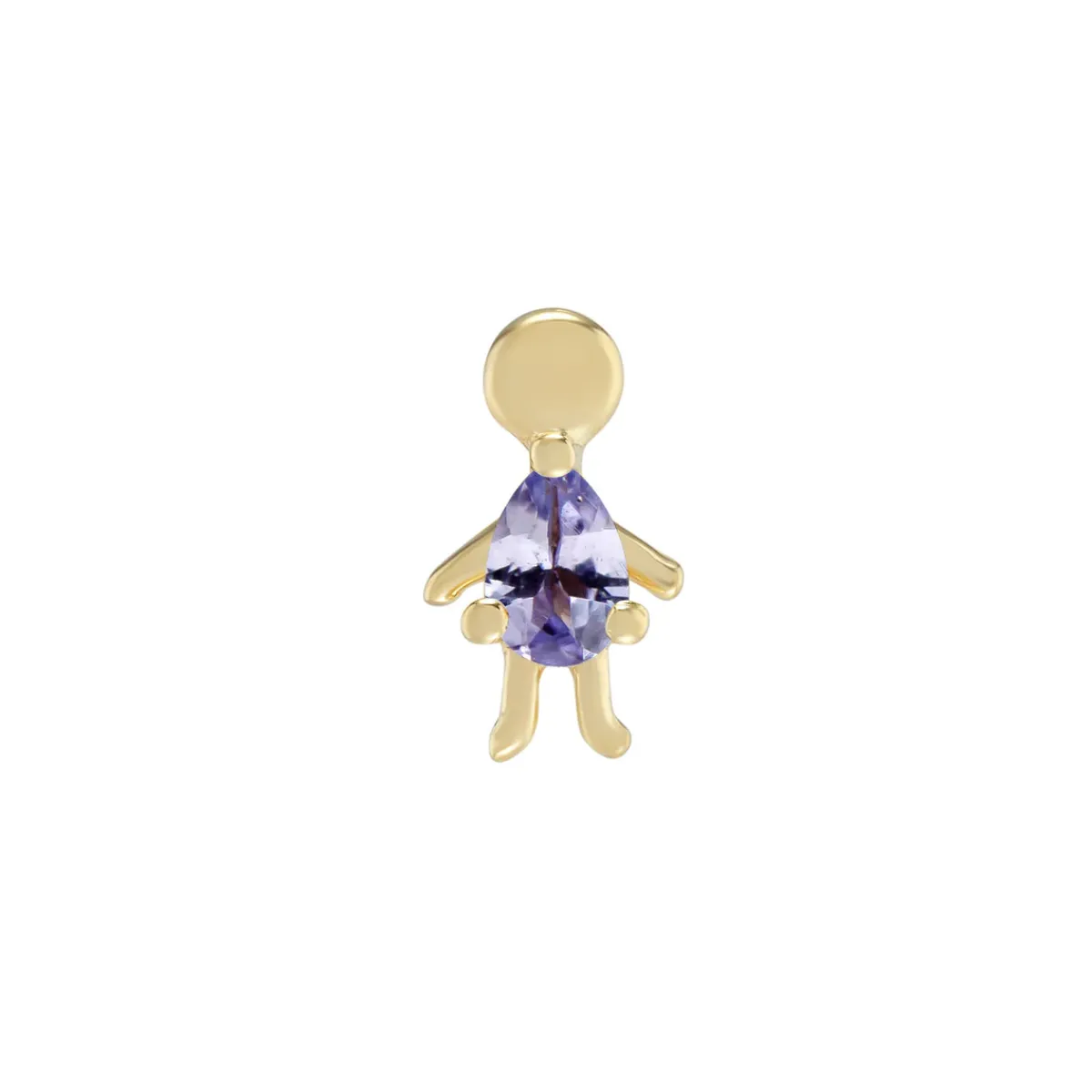 Tomfoolery Mini Moi Pear Gemstone Stud Fashion