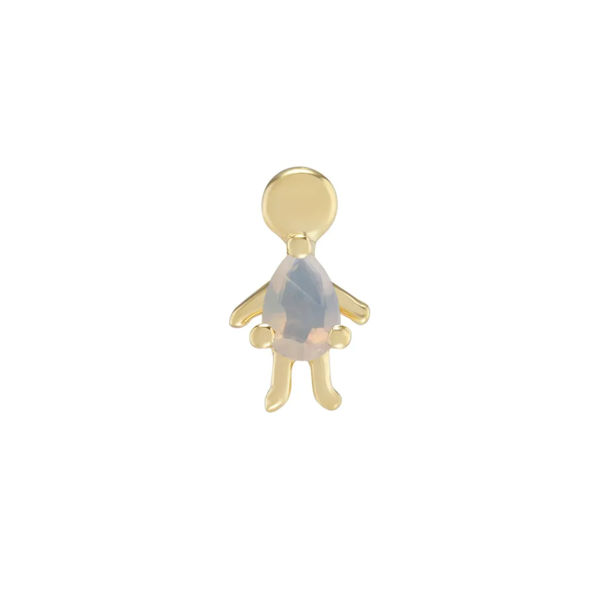 Tomfoolery Mini Moi Pear Gemstone Stud Fashion