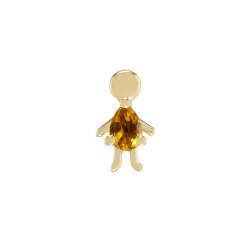 Tomfoolery Mini Moi Pear Gemstone Stud Fashion