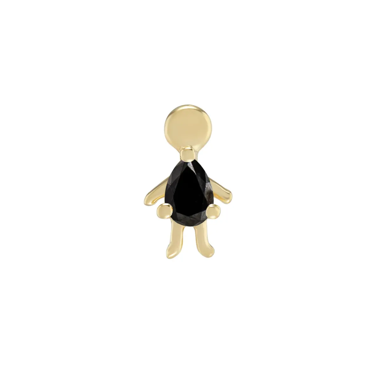 Tomfoolery Mini Moi Pear Gemstone Stud Fashion