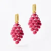 Tomfoolery Mini Pink Raspberry 3D Printed Drop Earrings Outlet