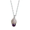 Tomfoolery Mini Silver & Purple Pearl Acorn Necklace Outlet