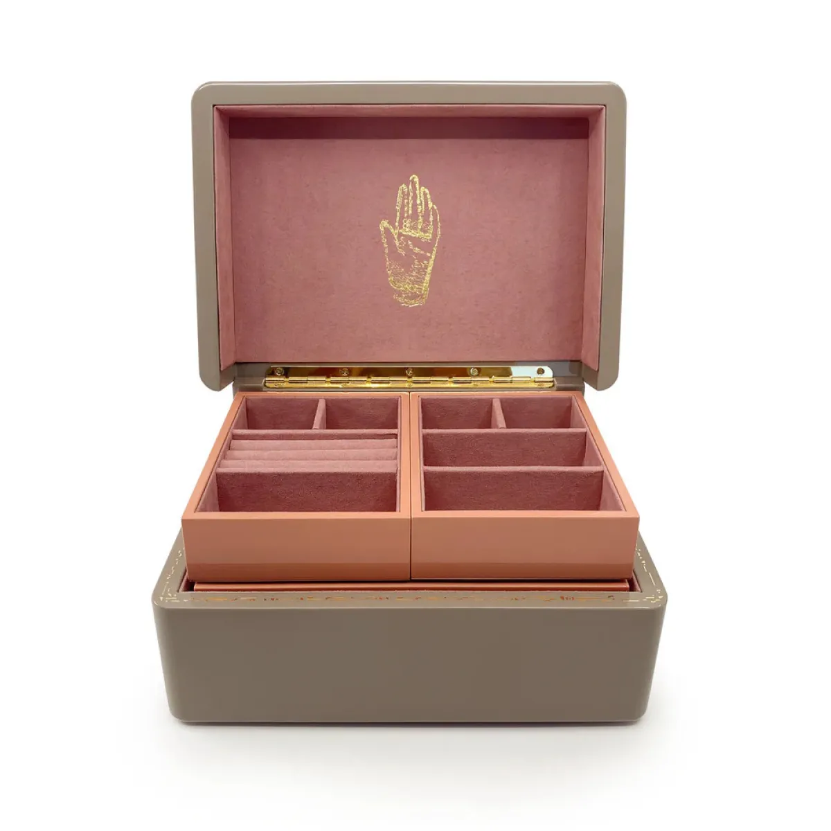 Tomfoolery Mini Trunk Jewellery Box in Taupe(Out of Stock) Online