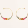 Tomfoolery Mirage Multi Gemstone Hoops Hot