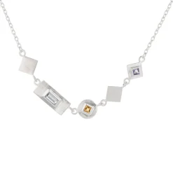 Tomfoolery Mixed Cut Three Gemstone Necklace Online