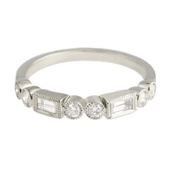 Tomfoolery Mixed Diamond Half Eternity Ring Online