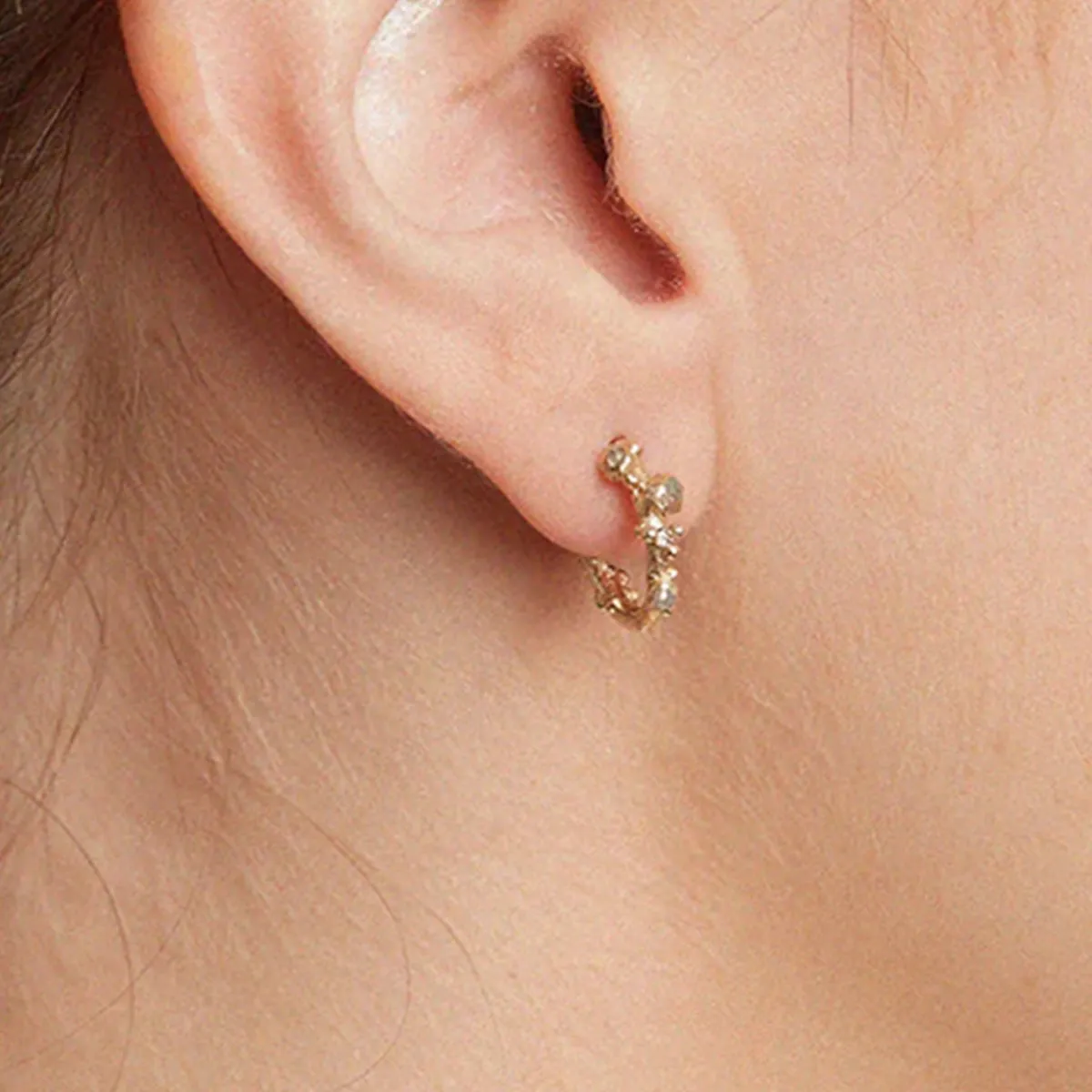 Tomfoolery Mixed Diamond Hoops Discount