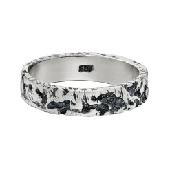 Tomfoolery Mixed Silver Rustic Band Hot