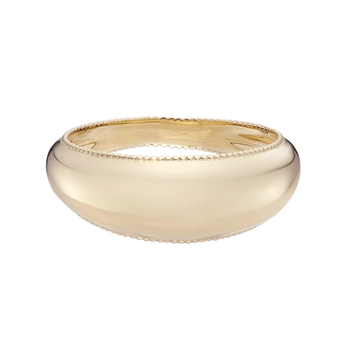Tomfoolery 8mm Dôme Milgrain Edged Wide Ring Outlet