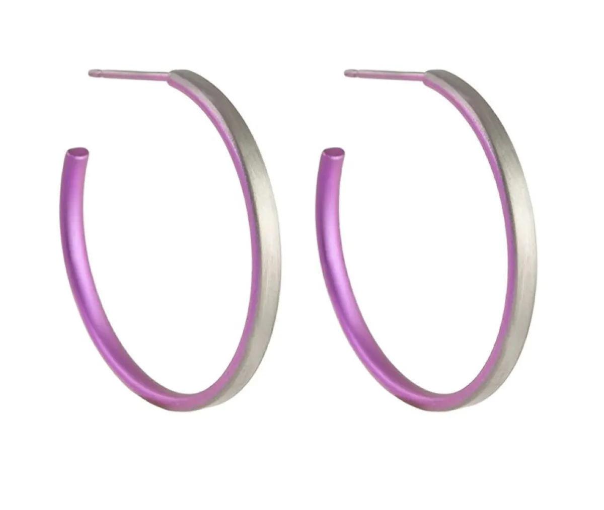 Tomfoolery 25mm Titanium Stud Hoops Fashion
