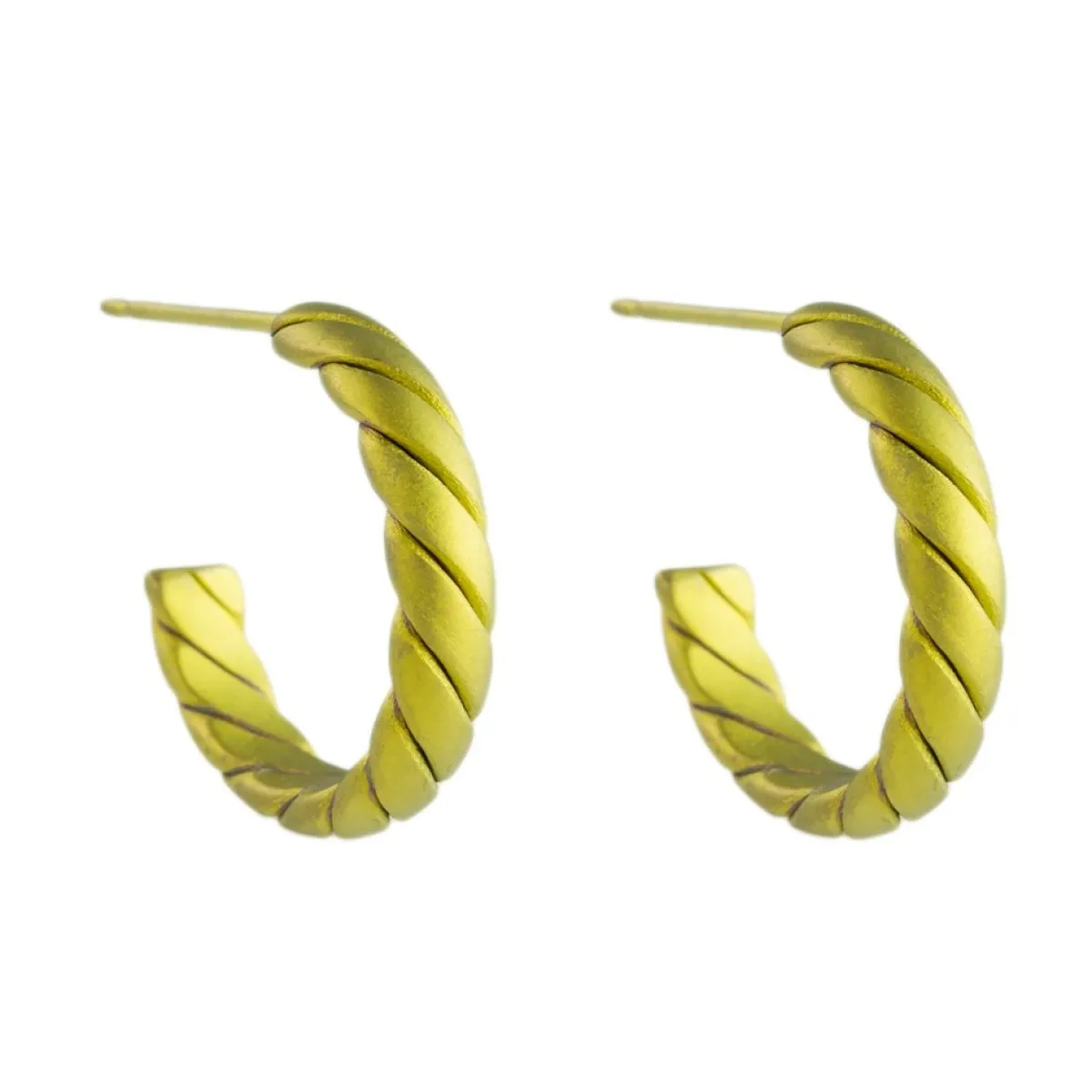 Tomfoolery 16mm Twisted Titanium Hoop Earrings Discount