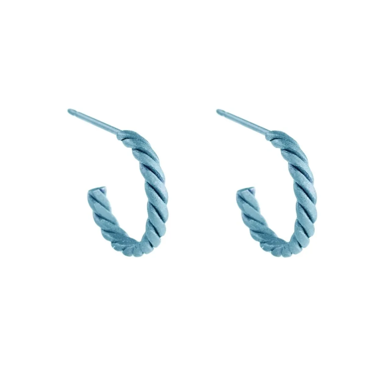 Tomfoolery 10mm Twisted Titanium Hoop Earrings Online