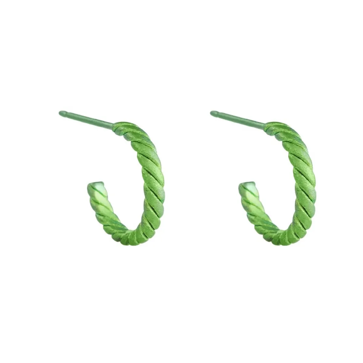 Tomfoolery 10mm Twisted Titanium Hoop Earrings Online