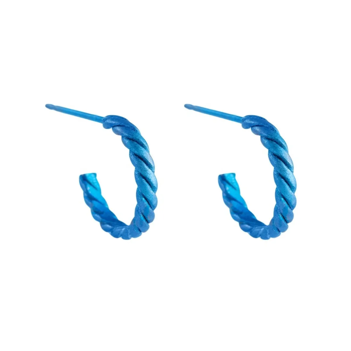 Tomfoolery 10mm Twisted Titanium Hoop Earrings Online