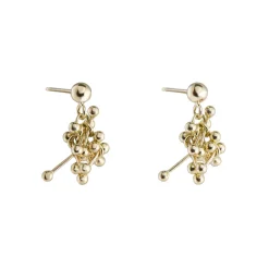 Tomfoolery Molecule Joy 9ct Yellow Gold Cluster Earrings Best