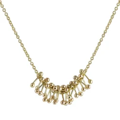 Tomfoolery Molecule Joy 9ct Yellow Gold Simple Necklace Online