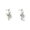 Tomfoolery Molecule Joy Silver Cluster Earrings Fashion