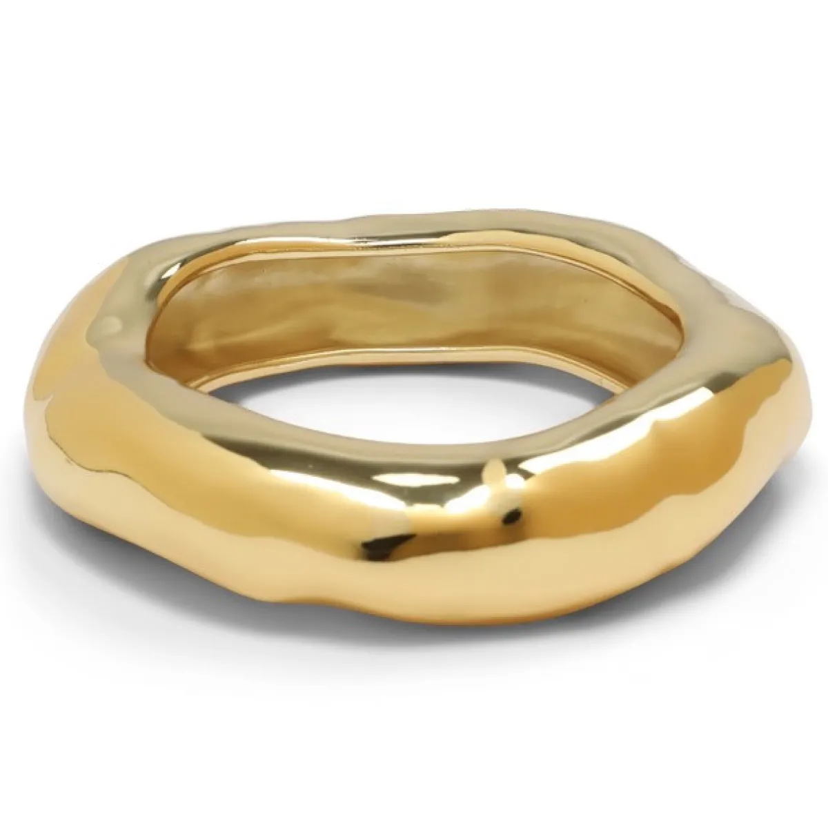 Tomfoolery Molten Gold Wide Bangle Sale