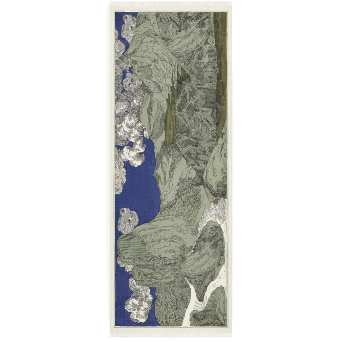 Tomfoolery Montana 70 Printed Scarf Khaki Discount