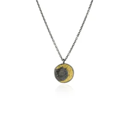 Tomfoolery Moon Disc Necklace Discount