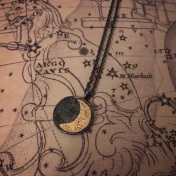Tomfoolery Moon Disc Necklace Discount