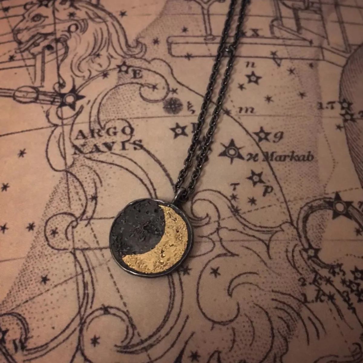 Tomfoolery Moon Disc Necklace Discount