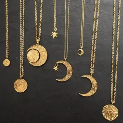 Tomfoolery Moon Disc Necklace Discount