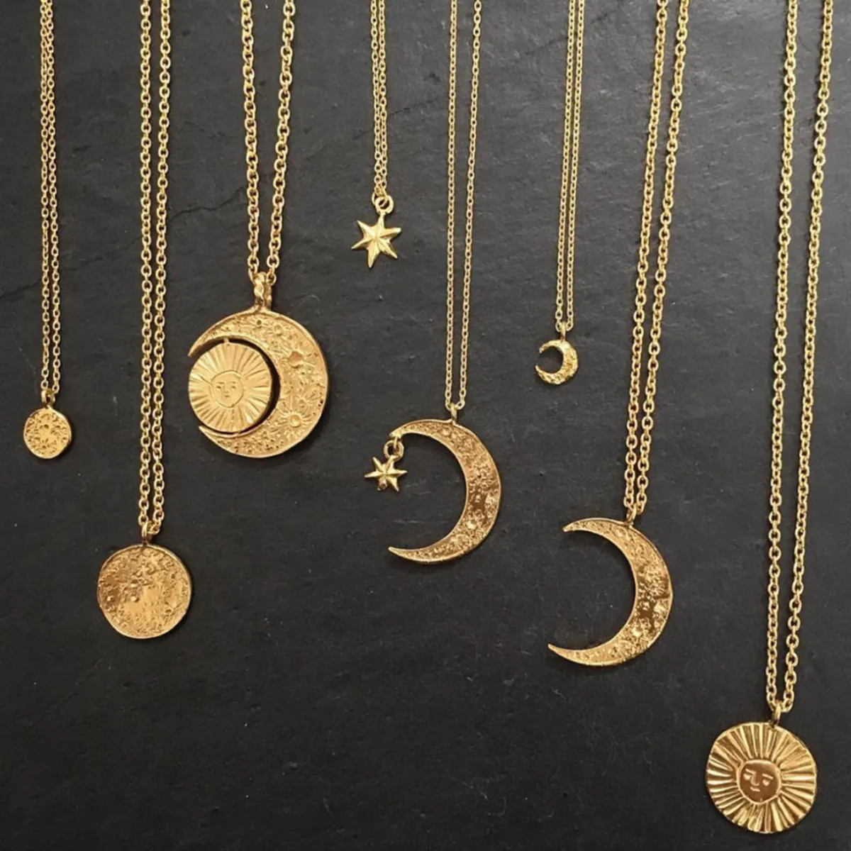 Tomfoolery Moon Disc Necklace Discount