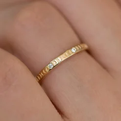 Tomfoolery Moon Phase Ring with Full Moon Diamonds – Half Eternity Fashion