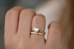 Tomfoolery Moon Phase Ring with Full Moon Diamonds – Half Eternity Fashion