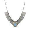 Tomfoolery Moonstone Square Pivot Necklace Discount