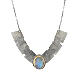 Tomfoolery Moonstone Square Pivot Necklace Discount