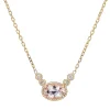 Tomfoolery Morganite & Green Sapphire Diamond Dew Necklace Clearance
