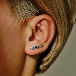 Tomfoolery Multi Claw Duo Gemstone Stud Online