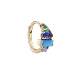 Tomfoolery Multi Claw Gemstone Clicker Hoop Discount