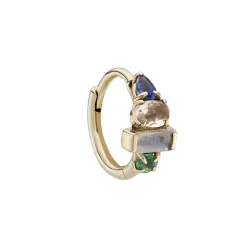 Tomfoolery Multi Claw Gemstone Clicker Hoop Discount