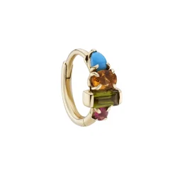 Tomfoolery Multi Claw Gemstone Clicker Hoop Discount