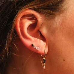 Tomfoolery Multi Gemstone Climber Studs with Citrine, Pink Tourmaline & Turquoise Clearance